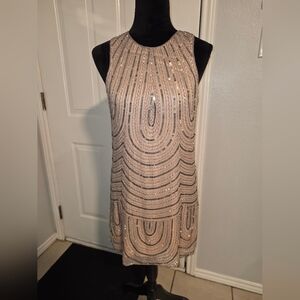 Parker Silver Sequin Mini Dress
